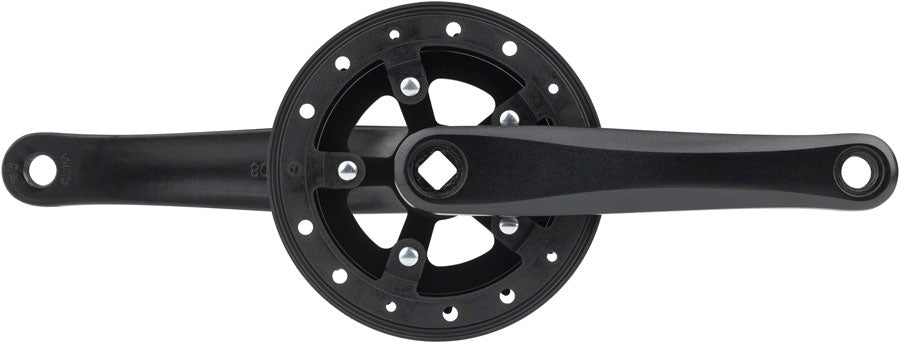 Samox OEM Crankset - 170mm  28t Square Taper JIS Spindle Interface Riveted Chain Guard BLK Cranksets and Arms SAMOX   