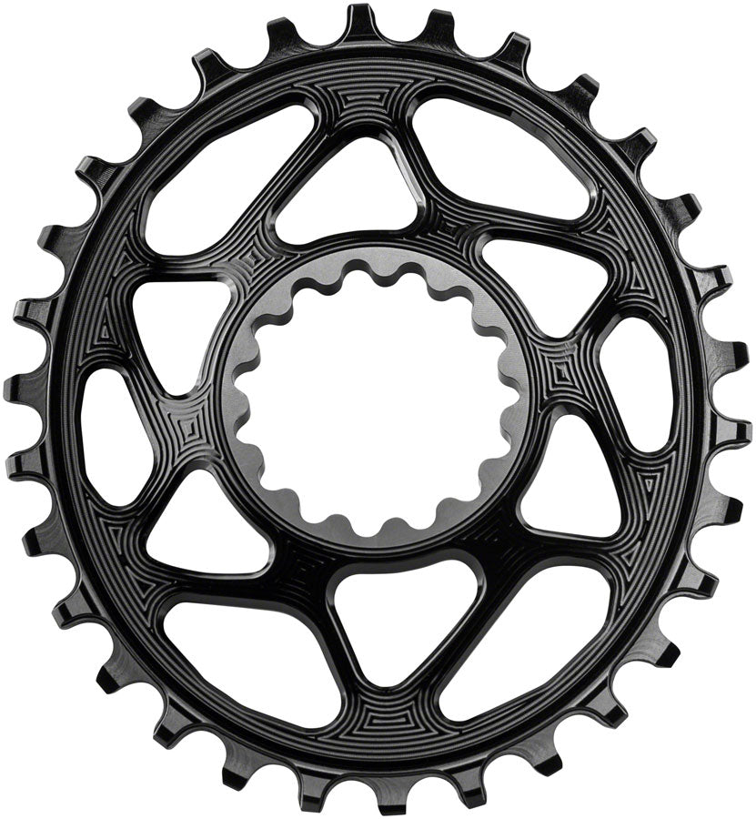 absoluteBLACK Oval Narrow-Wide Direct Mount Chainring - 30t e*thirteen Direct Mount 3mm Offset BLK Chainrings Absolute Black   