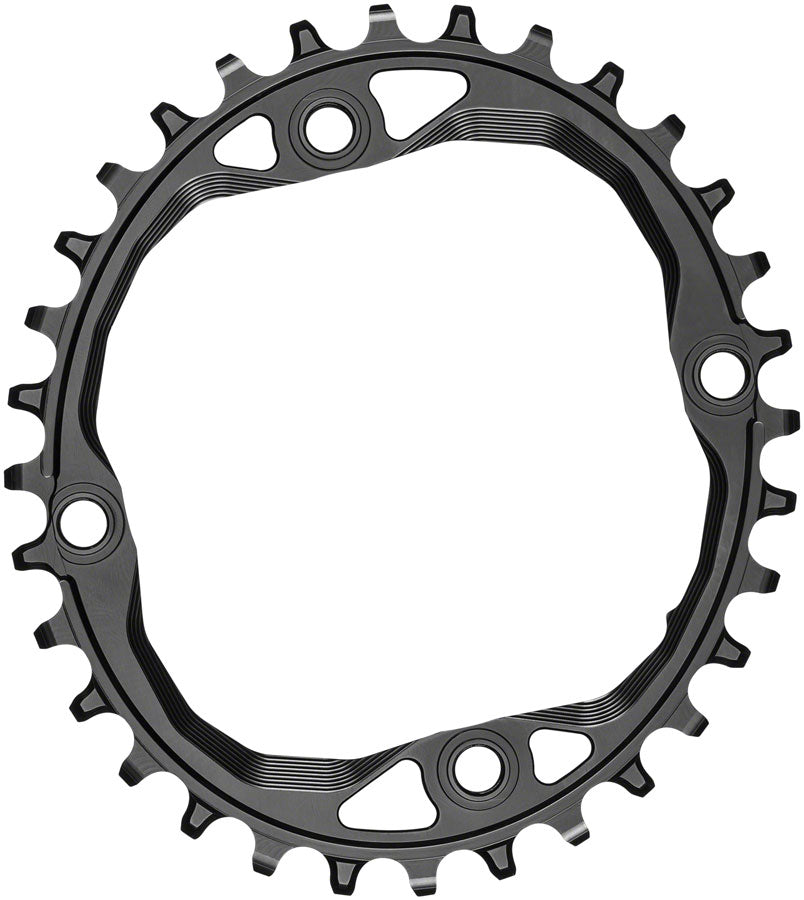 absoluteBLACK Oval 104 BCD Chainring - 32t 104 BCD 4-Bolt Requires Hyperglide+ Chain BLK Chainrings Absolute Black   