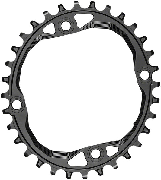 absoluteBLACK Oval 104 BCD Chainring - 32t 104 BCD 4-Bolt Requires Hyperglide+ Chain BLK Chainrings Absolute Black   