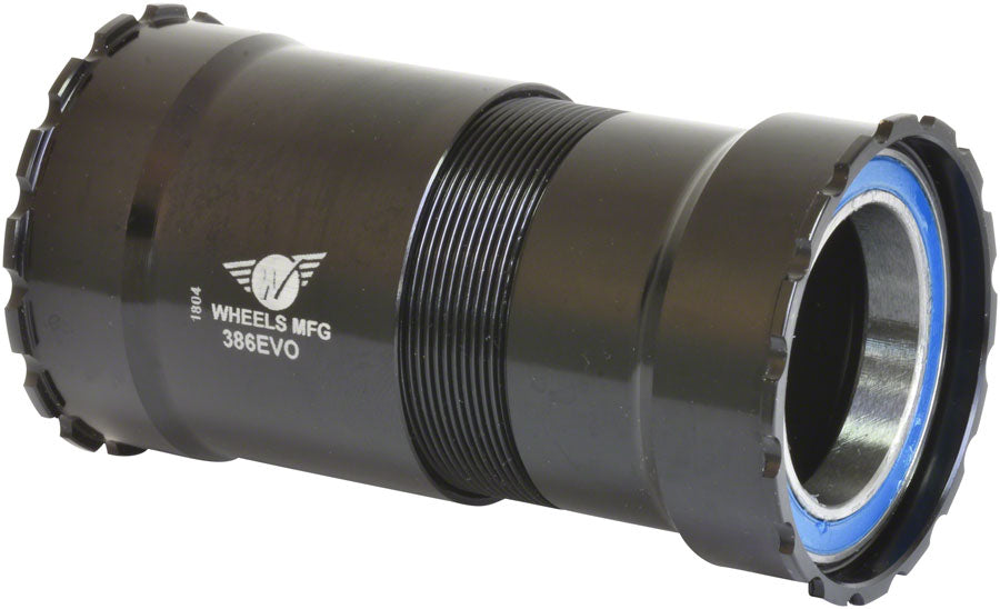 Wheels Manufacturing 386EVO Thread-Together Bottom Bracket - DUB Spindle ABEC-3 Bearing BLK Bottom Brackets Wheels Manufacturing   