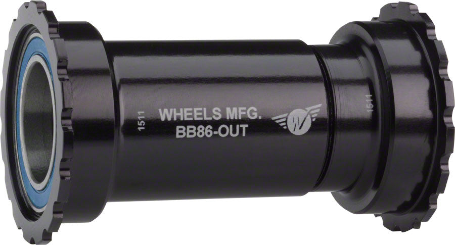 Wheels Manufacturing BB86/92 Shimano Bottom Bracket ABEC-3 Bearings BLK Cups - Threaded Bottom Brackets Wheels Manufacturing   