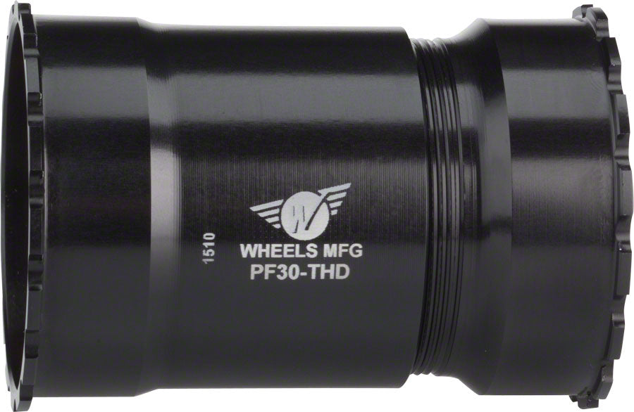 Wheels Manufacturing PressFit 30 Thread-Together Bottom Bracket ZERO Ceramic Bearings BLK Bottom Brackets Wheels Manufacturing   