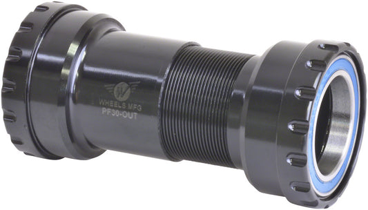 Wheels Manufacturing PressFit 30 Outboard Bottom Bracket 29mm Bearing ID SRAM DUB ABEC-3 Bearings BLK Cups Bottom Brackets Wheels Manufacturing   