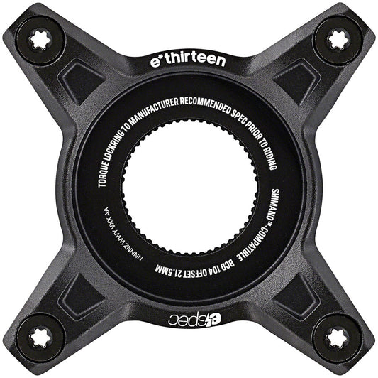 e*thirteen e*spec 104BCD Aluminum Direct Mount Spider - 104BCD 55mm CL Incl. Bolts Shimano EP8 BLK Chainrings E*thirteen   