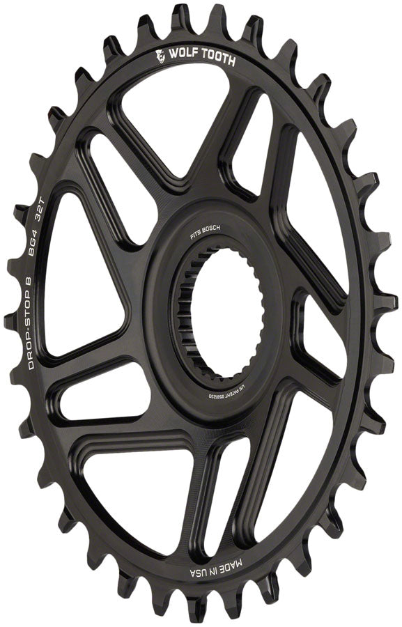 Wolf Tooth Bosch Gen 4 Direct Mount Chainring - Drop-Stop B 34T Black Chainrings Wolf Tooth   