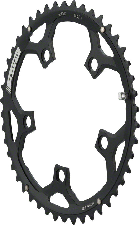 Full Speed Ahead Pro Road Chainring - 46t 110 BCD Aluminum N11 Black Chainrings FSA   