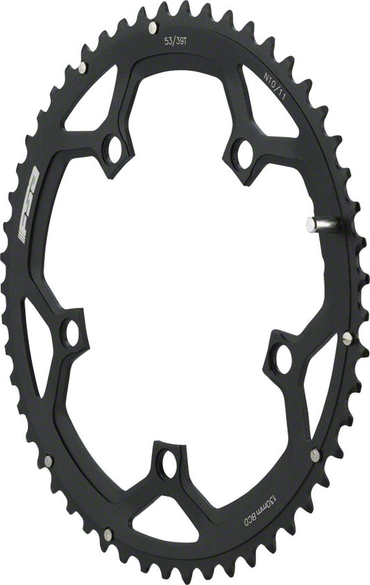 Full Speed Ahead Pro Road Chainring - 53t 130 BCD Aluminum N11 Black Chainrings FSA   