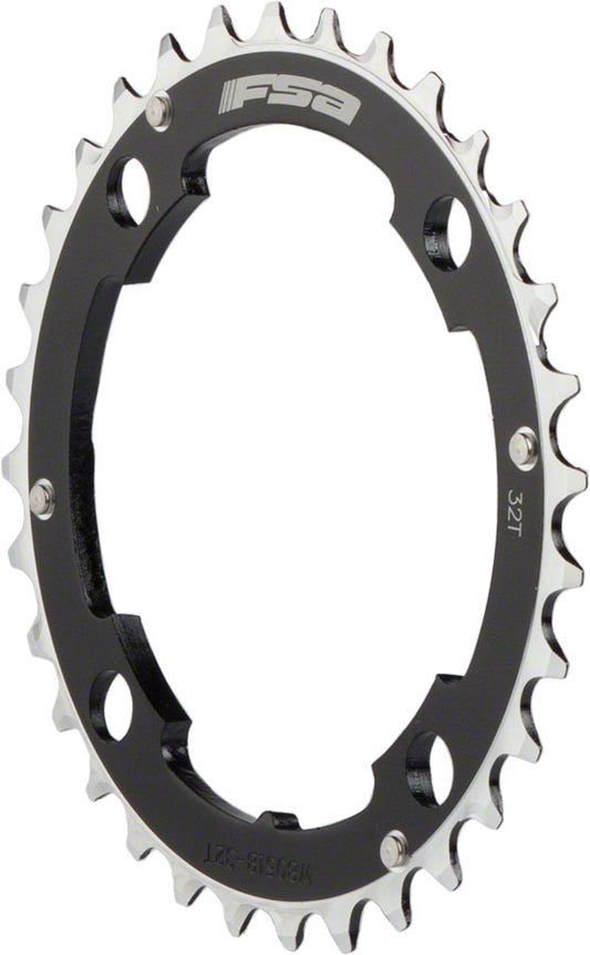 Full Speed Ahead MTB Pro Double Chainring - 38t 104 BCD 4-Bolt Aluminum D10 BLK Chainrings FSA   