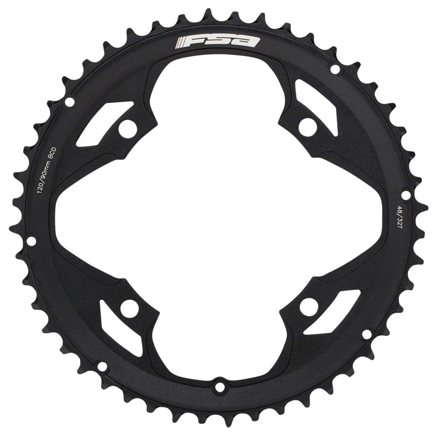 Full Speed Ahead Vero Pro Chainring - 48t 110mm BCD 4-Bolt Black Chainrings FSA   