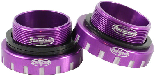 Hope BSA30 Threaded Bottom Bracket - 68/73/83/100/120mm For 30mm Spindle Stainless Purple Bottom Brackets Hope   