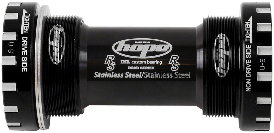 Hope BSA Threaded Bottom Bracket - 68mm Road For 24mm Spindle Stainless BLK Bottom Brackets Hope   