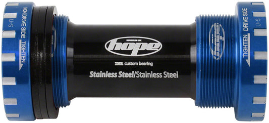 Hope BSA Threaded Bottom Bracket - 68/73mm For 24mm Spindle Stainless Blue Bottom Brackets Hope   