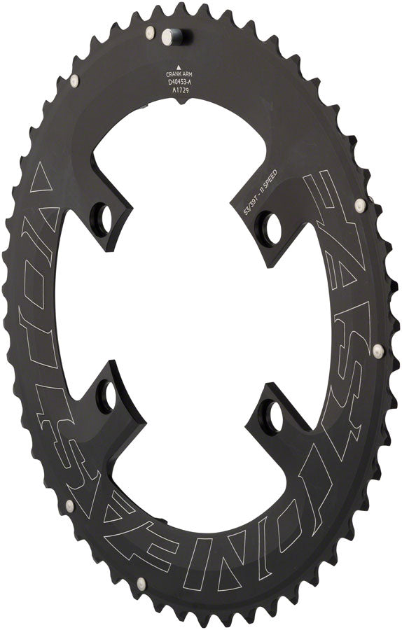 Easton Asymmetric Chainring: 4-Bolt 11-Speed 53t Black Chainrings Easton   