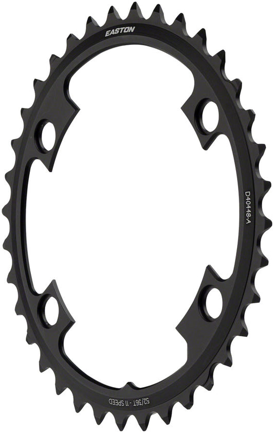 Easton Asymmetric Chainring: 4-Bolt 11-Speed 36t Black Chainrings Easton   