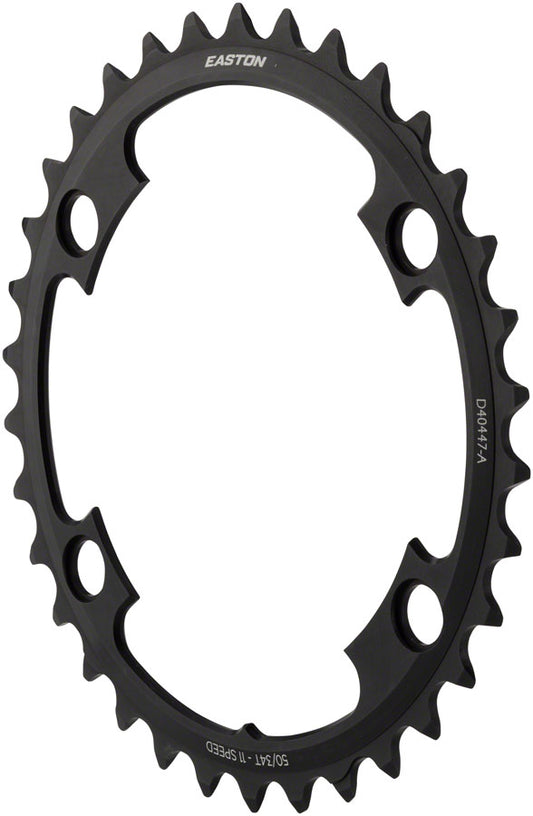 Easton Asymmetric Chainring: 4-Bolt 11-Speed 39t Black Chainrings Easton   