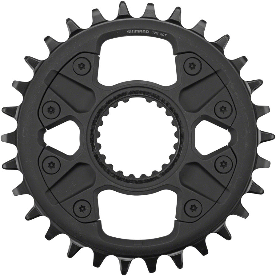Shimano Deore FC-M6100-1 Direct Mount Chainring - 30t 12-Speed Black Chainrings Shimano   