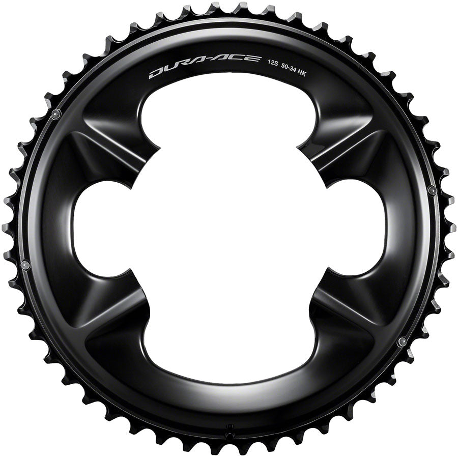 Shimano Dura-Ace FC-R9200 12-Speed Chainring - 50t Asymmetric 110 BCD BLK NK Chainrings Shimano   