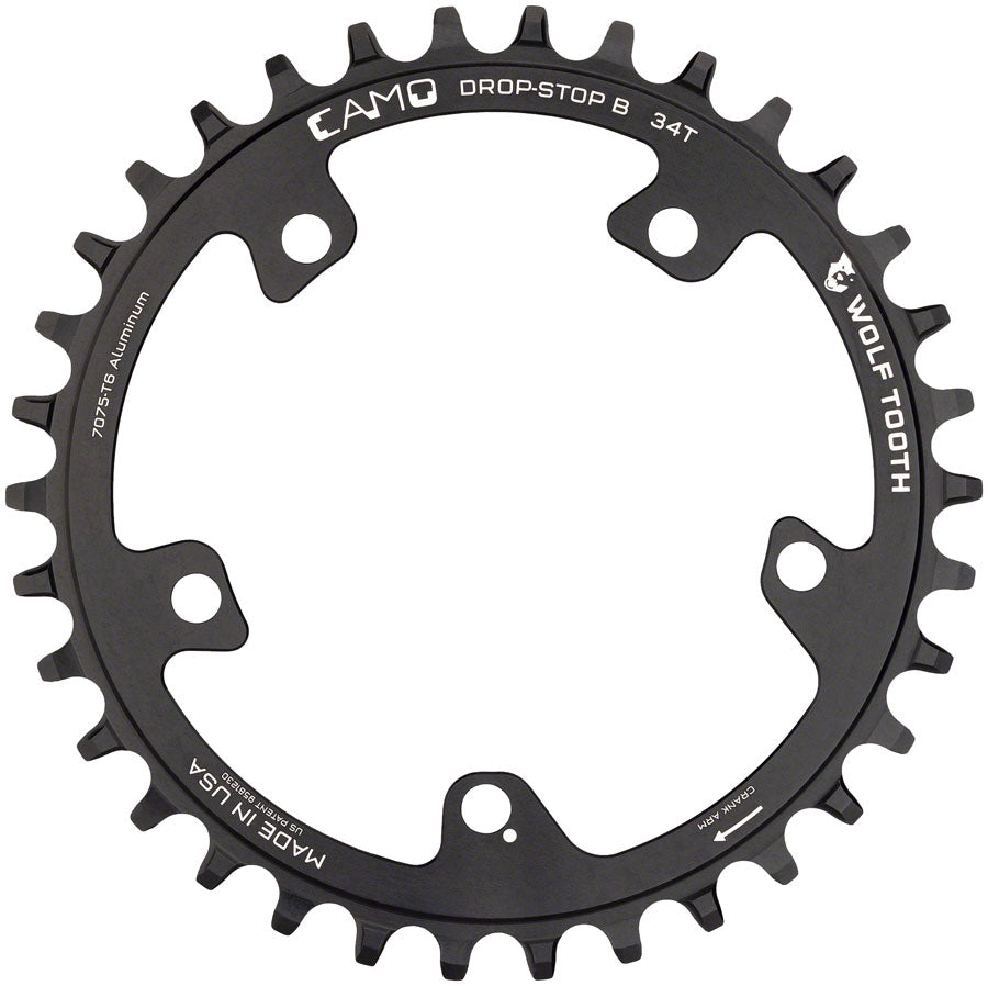 Wolf Tooth CAMO Aluminum Chainring - 32t Wolf Tooth CAMO Mount Drop-Stop B BLK Chainrings Wolf Tooth   