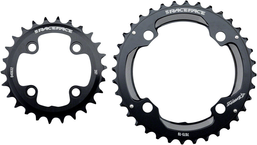 RaceFace Turbine 11-Speed Chainring: 64/104mm BCD 26/36t Black Chainrings Race Face   