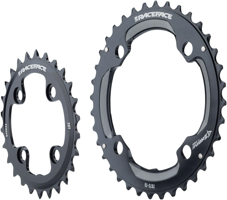 RaceFace Turbine 11-Speed Chainring: 64/104mm BCD 26/36t Black Chainrings Race Face   