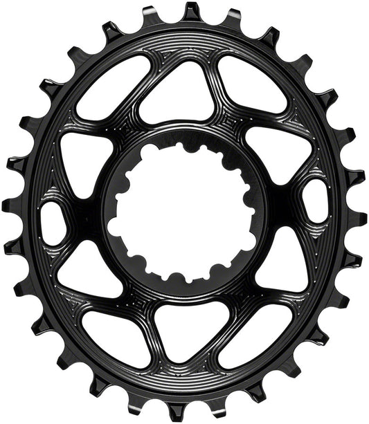 absoluteBLACK Oval Narrow-Wide Direct Mount Chainring - 28t SRAM 3-Bolt Direct Mount 3mm Offset BLK Chainrings Absolute Black   