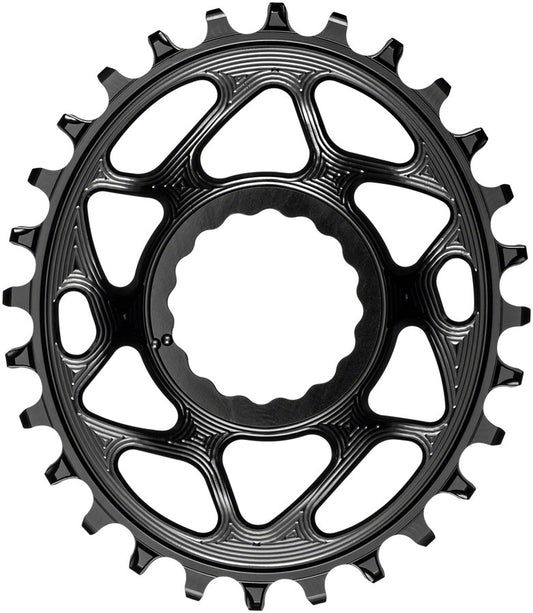 absoluteBLACK Oval Narrow-Wide Direct Mount Chainring - 28t CINCH Direct Mount 6mm Offset BLK Chainrings Absolute Black   