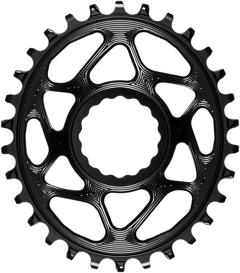 absoluteBLACK Oval Narrow-Wide Direct Mount Chainring - 30t CINCH Direct Mount 6mm Offset BLK Chainrings Absolute Black   