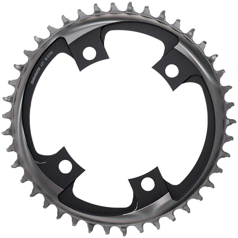 SRAM 44 Tooth 107mm BCD x 4-Bolt 1x12-Speed X-Sync Chainring Polar Gray Chainrings SRAM   