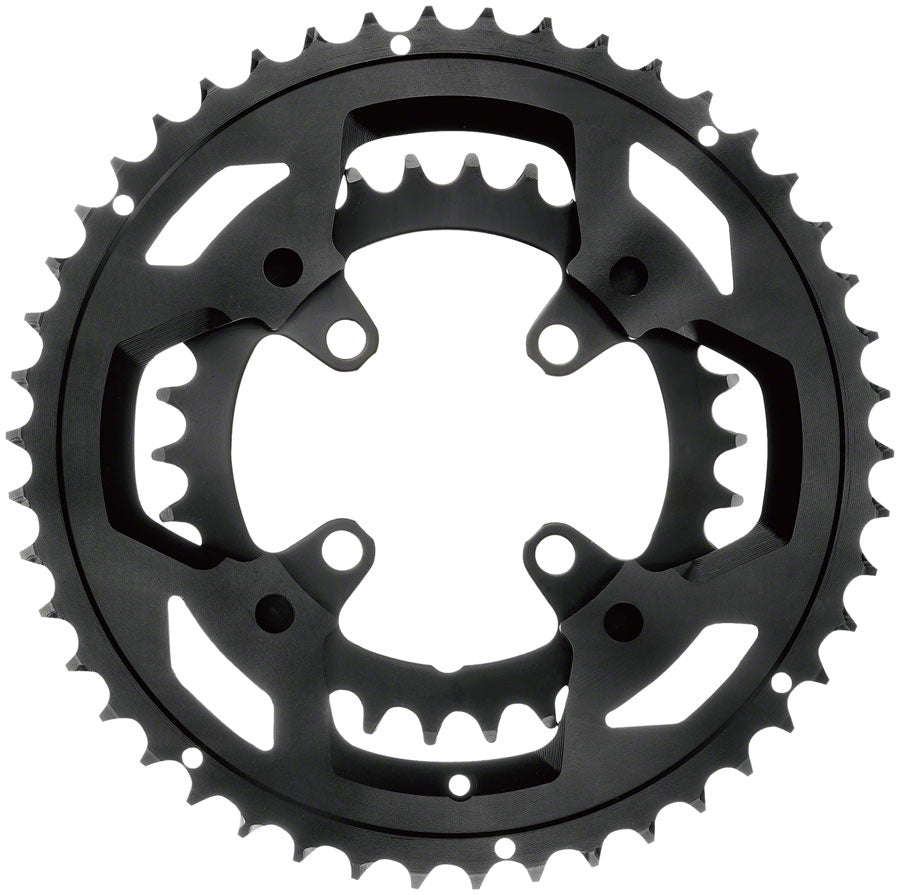 Samox 219AA Chainring Set - 46/34t 110 BCD Aluminum Rings Black Chainrings SAMOX   