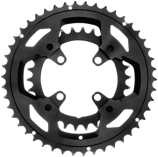 Samox 219AA Chainring Set - 46/34t 110 BCD Aluminum Rings Black Chainrings SAMOX   
