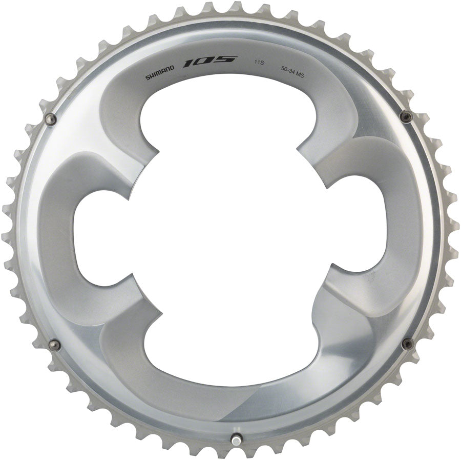 Shimano 105 FC-R7000 50t 4x110 bcd Asymmetric Chainring Silver Chainrings Shimano   
