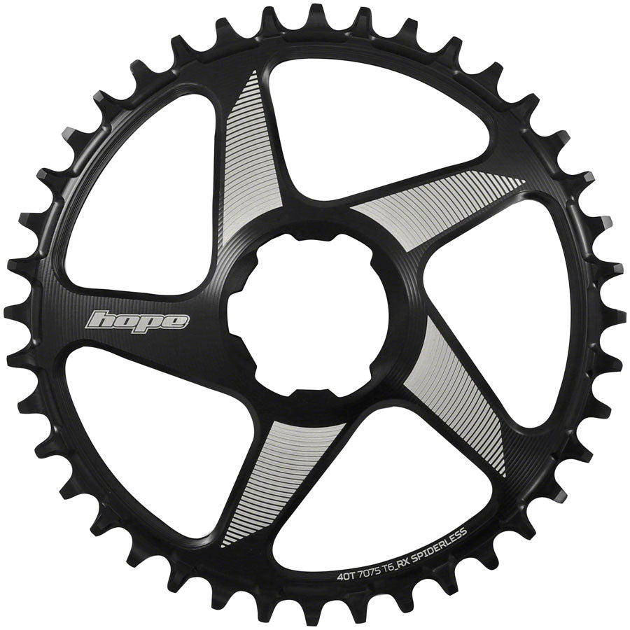 Hope RX Spiderless Chainring - 38t Hope Direct Mount Black Chainrings Hope   