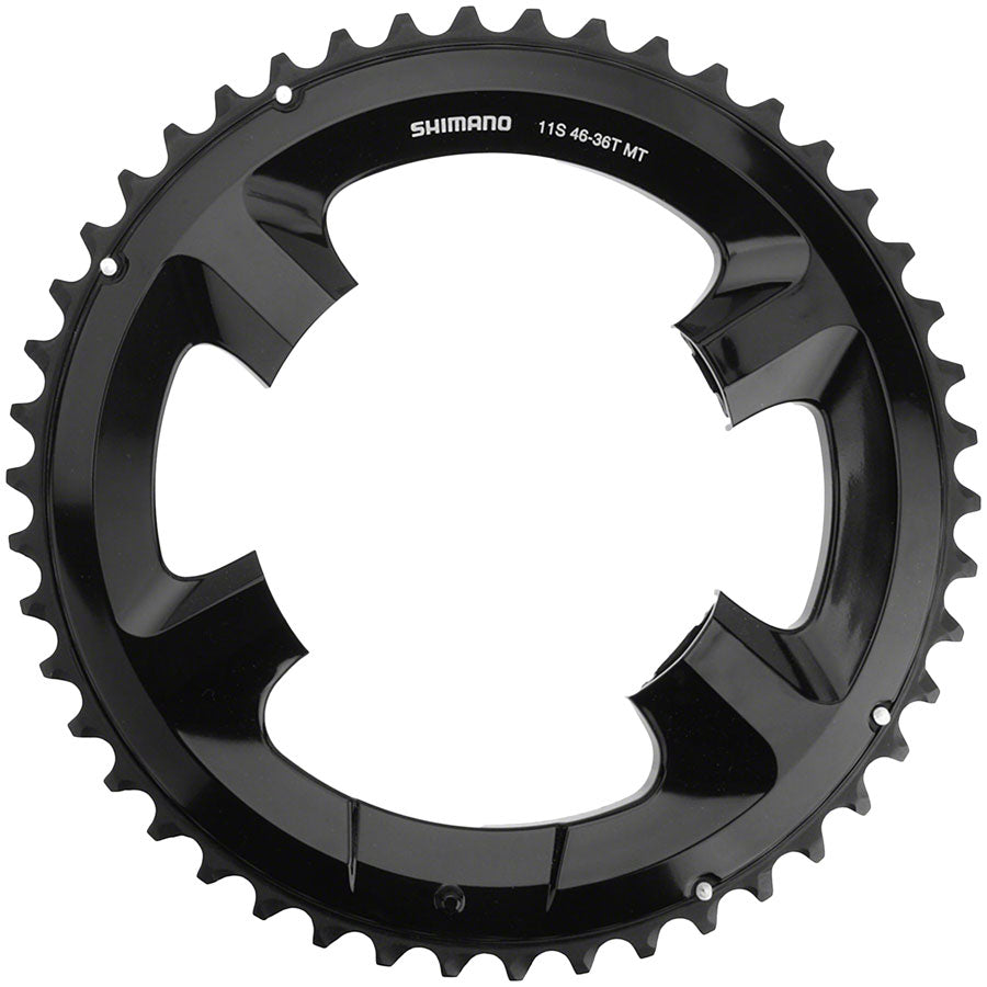 Shimano FC-RS510 Chainring - 46t Asymmetric 110mm BCD Black Chainrings Shimano   
