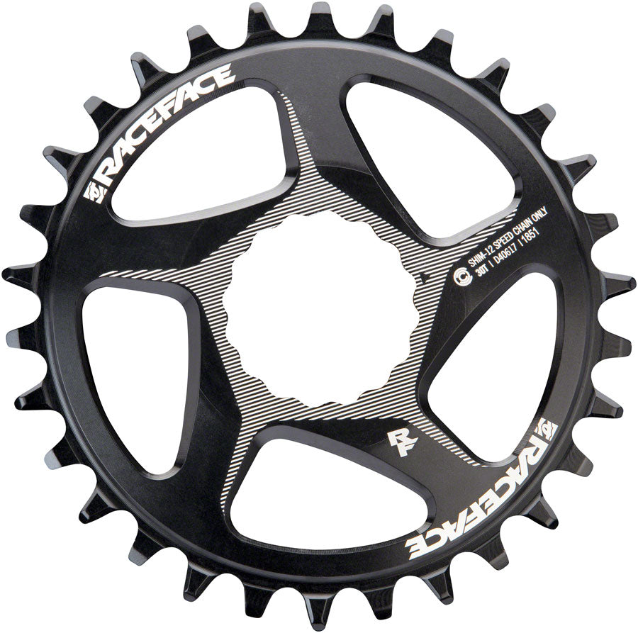 RaceFace Narrow Wide Direct Mount CINCH Aluminum Chainring - Shimano 12-Speed requires Hyperglide+ compatible chain 30t BLK Chainrings Race Face   