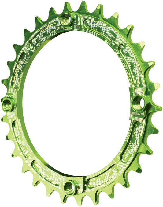 RaceFace Narrow Wide Chainring: 104mm BCD 30t Green Chainrings Race Face   