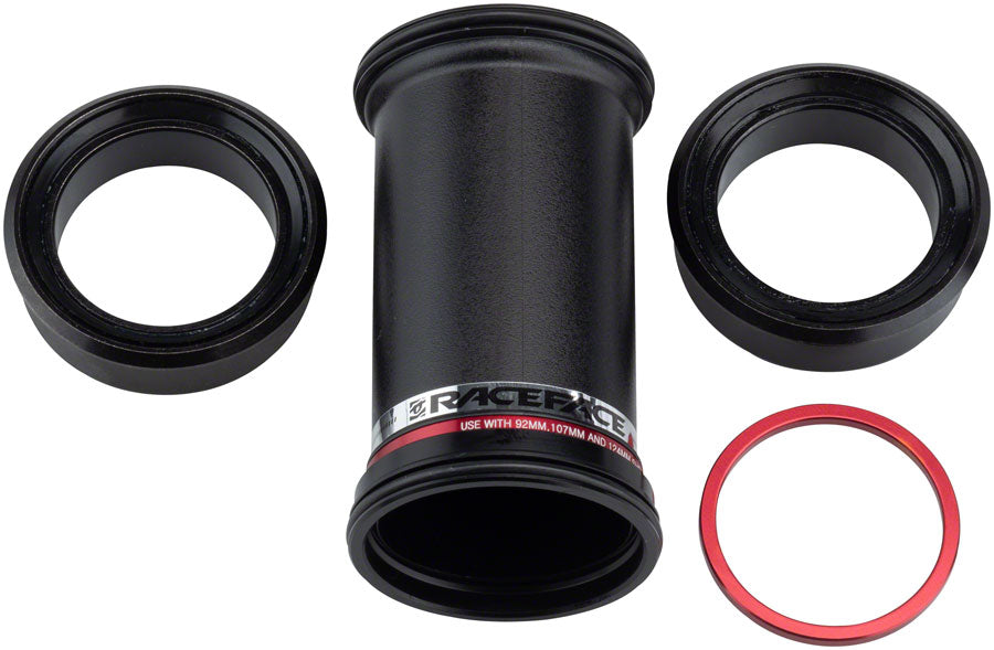 RaceFace CINCH BB92 Bottom Bracket 41mm ID x 92mm Shell x 30mm Spindle Double Row Bearing External Seal Bottom Brackets Race Face   
