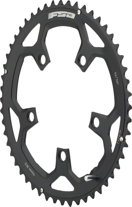 Full Speed Ahead Pro Road Chainring - 52t 110 BCD Aluminum N11 Black Chainrings FSA   