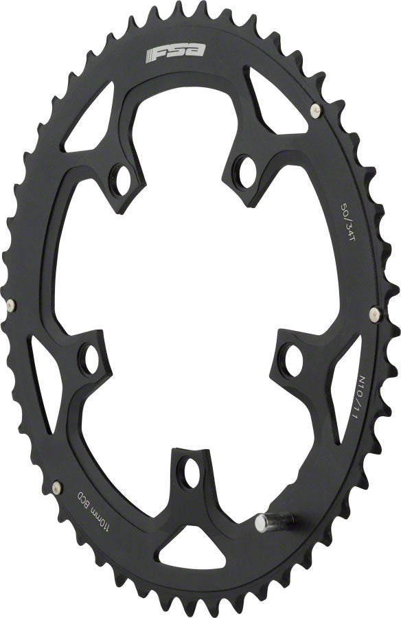 Full Speed Ahead Pro Road Chainring - 50t 110 BCD Aluminum N11 Black Chainrings FSA   