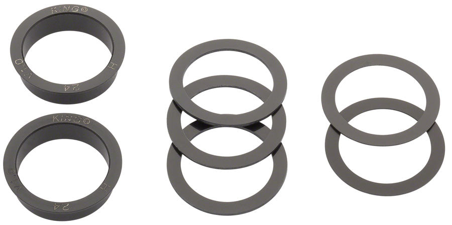 Chris King ThreadFit 24 Bottom Bracket Fit Kit 4 - English For Shimano Hollowtech II BLK Bottom Brackets Chris King   