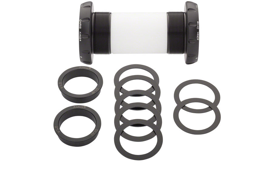 Chris King ThreadFit 30 Bottom Bracket Fit Kit 1 - English For DUB Mountain Matte Jet Bottom Brackets Chris King   