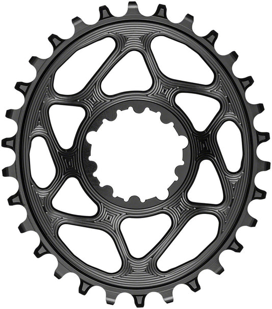 absoluteBLACK Oval Direct Mount Chainring - 30t SRAM 3-Bolt Direct Mount 3mm Offset Requires Hyperglide+ Chain BLK Chainrings Absolute Black   