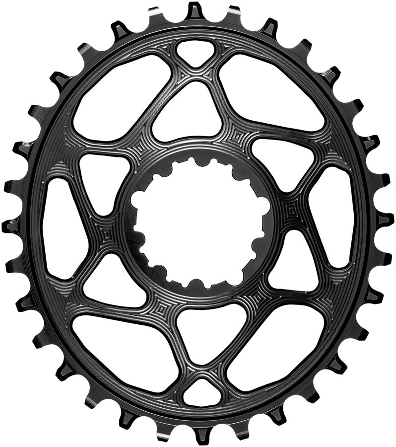 absoluteBLACK Oval Direct Mount Chainring - 32t SRAM 3-Bolt Direct Mount 3mm Offset Requires Hyperglide+ Chain BLK Chainrings Absolute Black   
