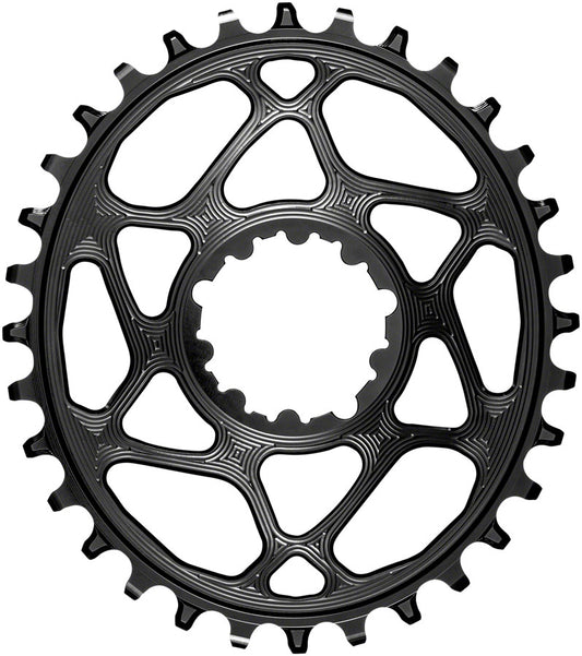 absoluteBLACK Oval Direct Mount Chainring - 32t SRAM 3-Bolt Direct Mount 3mm Offset Requires Hyperglide+ Chain BLK Chainrings Absolute Black   