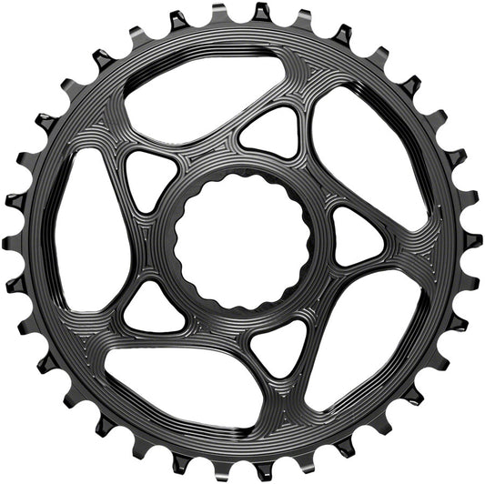 absoluteBLACK Round Narrow-Wide Direct Mount Chainring - 34t CINCH Direct Mount 3mm Offset BLK Chainrings Absolute Black   