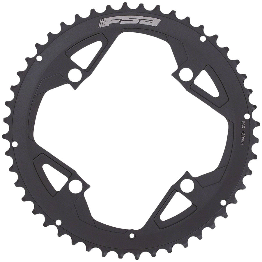 Full Speed Ahead Gossamer Pro ABS Road Chainring - 48t Outer Ring 120mm BCD 4-Bolt Aluminum N11 BLK Chainrings FSA   