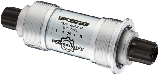 Full Speed Ahead 8420ST Power Drive Bottom Bracket - English 68x113mm Full Speed Ahead Power Drive Spindle Silver Bottom Brackets FSA   