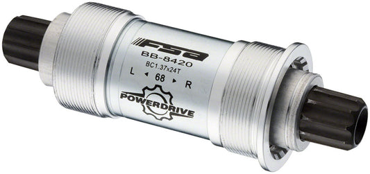 Full Speed Ahead 8420ST Power Drive Bottom Bracket - English 68x118mm Full Speed Ahead Power Drive Spindle Silver Bottom Brackets FSA   