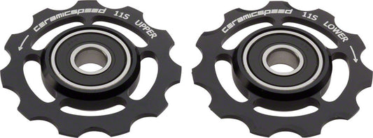 CeramicSpeed Pulley Wheels for Shimano 11-speed - 11 Tooth Alloy Black Pulley Assembly CeramicSpeed   