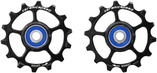 CeramicSpeed Pulley Wheels SRAM Eagle/AXS 1 x 12 Speed - 14 Tooth Coated Races Alloy BLK Pulley Assembly CeramicSpeed   